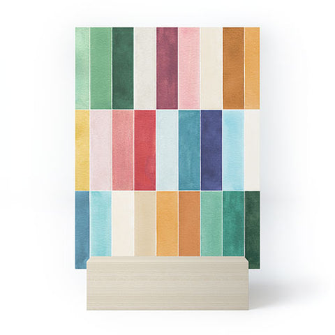 Ninola Design Modern Craft Rectangular Colorful Tiles Color Utopia Mini Art Print