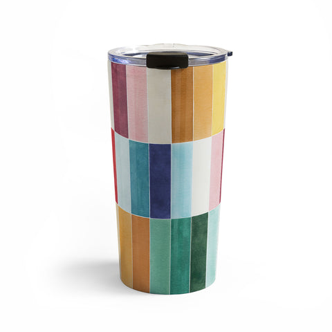 Ninola Design Modern Craft Rectangular Colorful Tiles Color Utopia Travel Mug