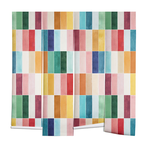 Ninola Design Modern Craft Rectangular Colorful Tiles Color Utopia Wall Mural