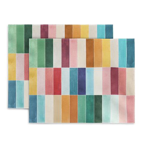 Ninola Design Modern Craft Rectangular Colorful Tiles Color Utopia Placemat