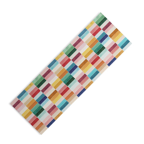 Ninola Design Modern Craft Rectangular Colorful Tiles Color Utopia Yoga Mat