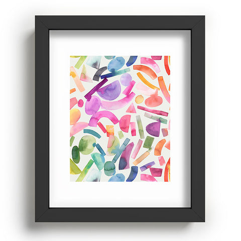 Ninola Design Modern Geometric Shapes Color Recessed Framing Rectangle