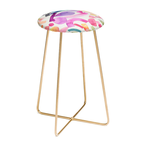 Ninola Design Modern Geometric Shapes Color Counter Stool
