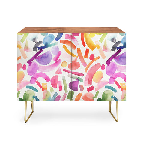 Ninola Design Modern Geometric Shapes Color Credenza