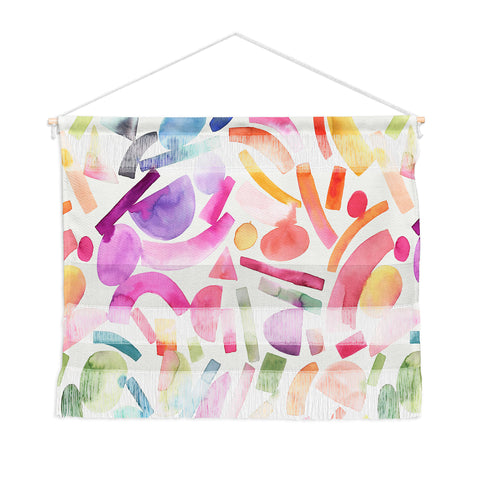 Ninola Design Modern Geometric Shapes Color Wall Hanging Landscape