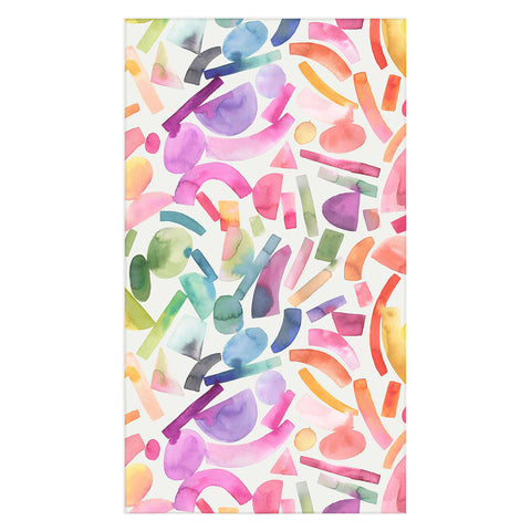 Ninola Design Modern Geometric Shapes Color Tablecloth