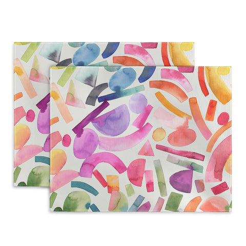 Ninola Design Modern Geometric Shapes Color Placemat
