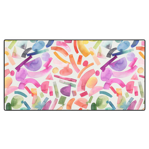 Ninola Design Modern Geometric Shapes Color Desk Mat