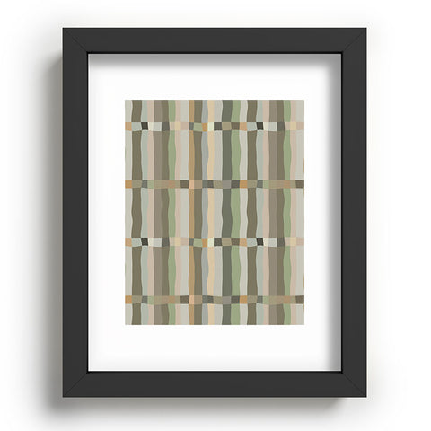 Ninola Design Modern Stripes Green Bog Recessed Framing Rectangle
