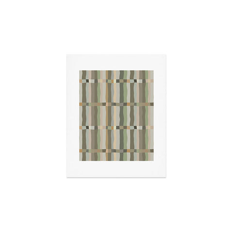 Ninola Design Modern Stripes Green Bog Art Print