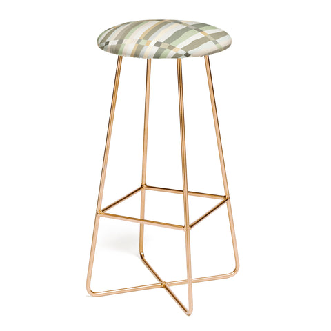 Ninola Design Modern Stripes Green Bog Bar Stool