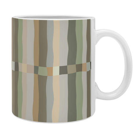 Ninola Design Modern Stripes Green Bog Coffee Mug