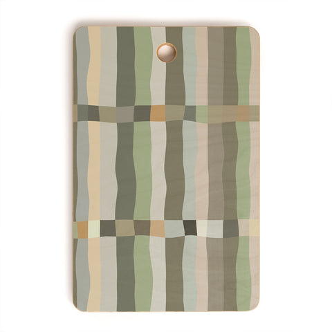 Ninola Design Modern Stripes Green Bog Cutting Board Rectangle