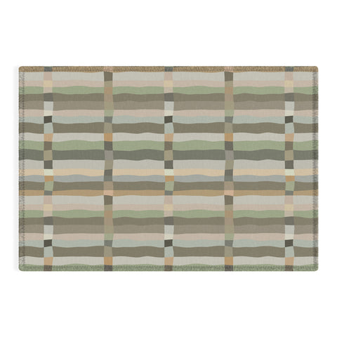 Ninola Design Modern Stripes Green Bog Outdoor Rug
