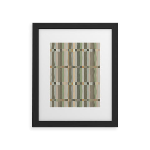 Ninola Design Modern Stripes Green Bog Framed Art Print