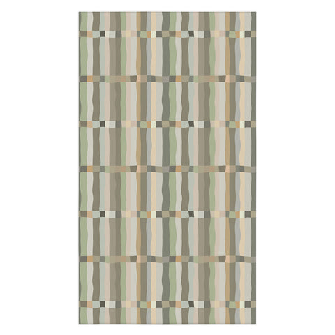 Ninola Design Modern Stripes Green Bog Tablecloth