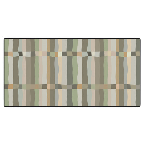 Ninola Design Modern Stripes Green Bog Desk Mat