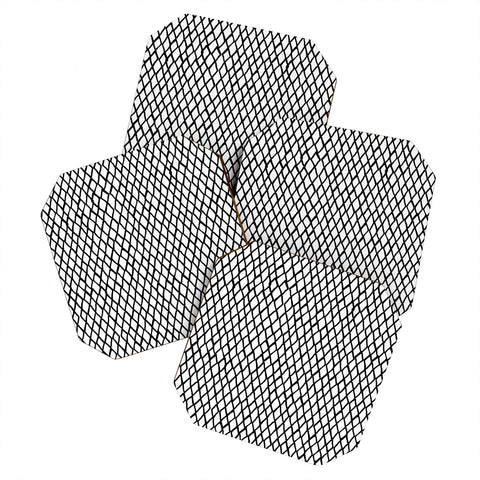 Ninola Design Monochromatic Geometric Coaster Set