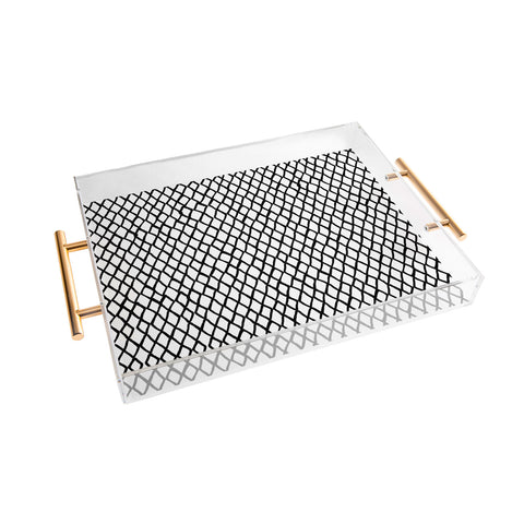 Ninola Design Monochromatic Geometric Acrylic Tray