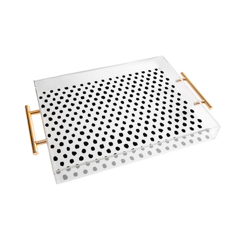 Ninola Design Monochromatic Palette Dots Acrylic Tray