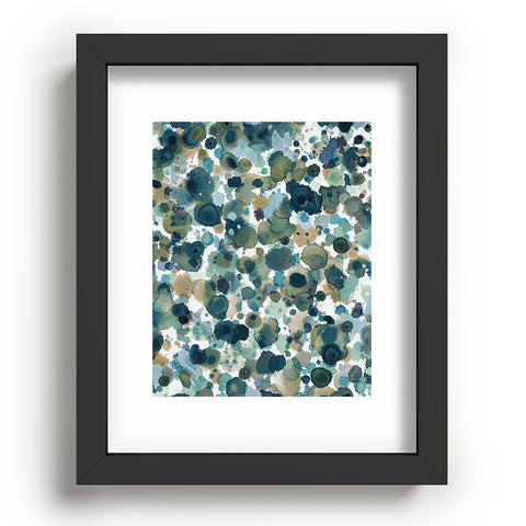 Ninola Design Moss Forest Blue Gold Recessed Framing Rectangle