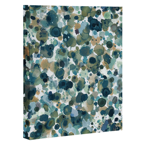 Ninola Design Moss Forest Blue Gold Art Canvas