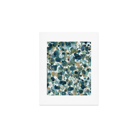 Ninola Design Moss Forest Blue Gold Art Print