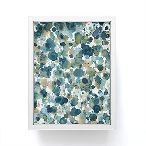Ninola Design Moss Forest Blue Gold Framed Mini Art Print