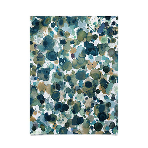 Ninola Design Moss Forest Blue Gold Poster