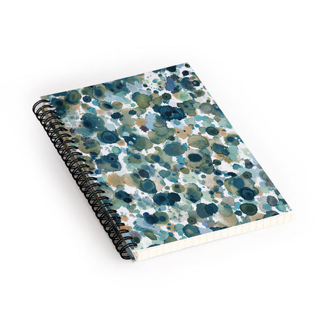 Ninola Design Moss Forest Blue Gold Spiral Notebook
