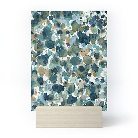Ninola Design Moss Forest Blue Gold Mini Art Print