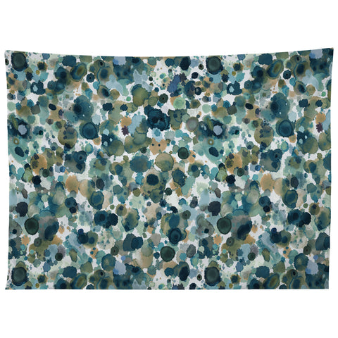 Ninola Design Moss Forest Blue Gold Tapestry
