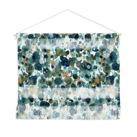 Ninola Design Moss Forest Blue Gold Wall Hanging Landscape