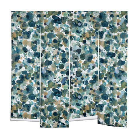 Ninola Design Moss Forest Blue Gold Wall Mural