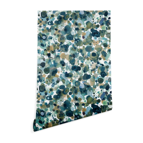 Ninola Design Moss Forest Blue Gold Wallpaper