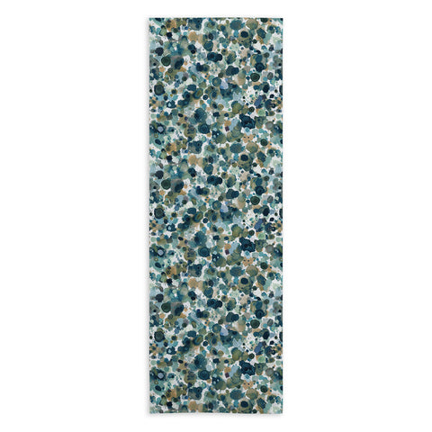 Ninola Design Moss Forest Blue Gold Yoga Towel