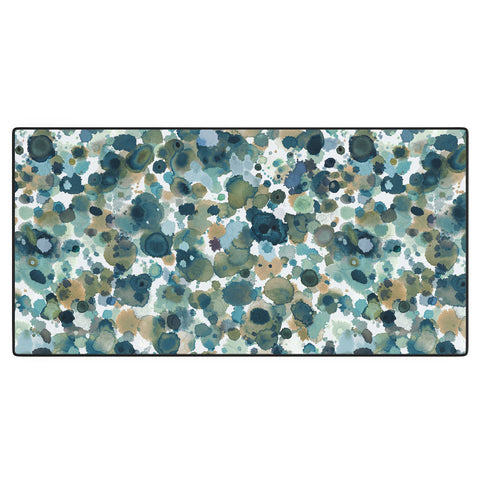 Ninola Design Moss Forest Blue Gold Desk Mat