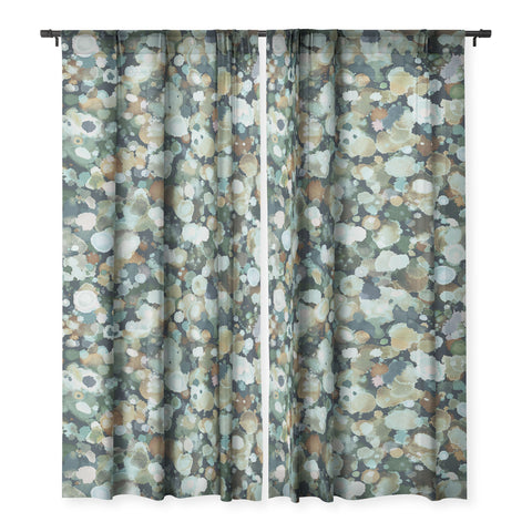 Ninola Design Moss Forest Dark Blue Sheer Non Repeat