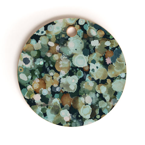 Ninola Design Moss Forest Dark Blue Cutting Board Round