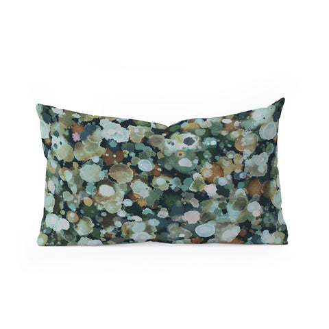 Ninola Design Moss Forest Dark Blue Oblong Throw Pillow
