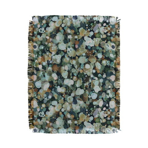 Ninola Design Moss Forest Dark Blue Throw Blanket