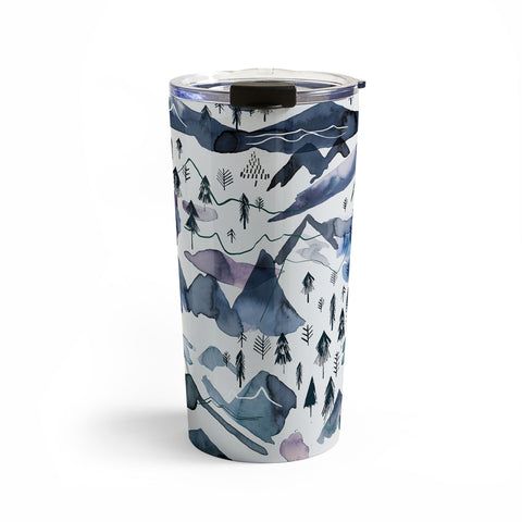 Ninola Design Mountains landscape Blue Travel Mug