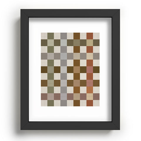 Ninola Design Multicolored Checker Natural Recessed Framing Rectangle