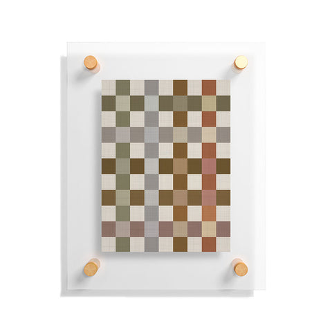 Ninola Design Multicolored Checker Natural Floating Acrylic Print