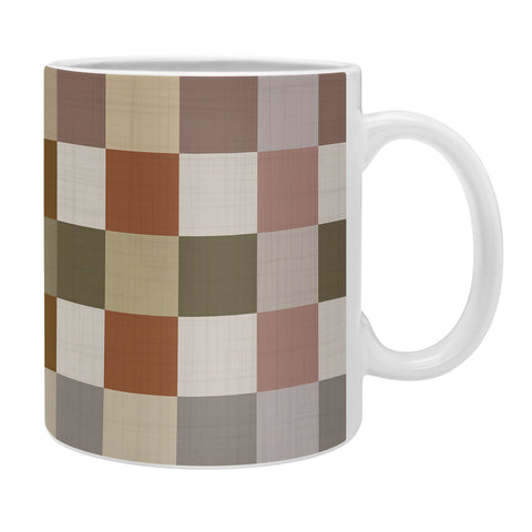 Ninola Design Multicolored Checker Natural Coffee Mug