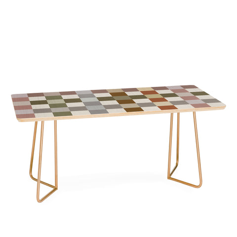 Ninola Design Multicolored Checker Natural Coffee Table