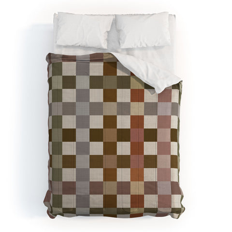 Ninola Design Multicolored Checker Natural Comforter