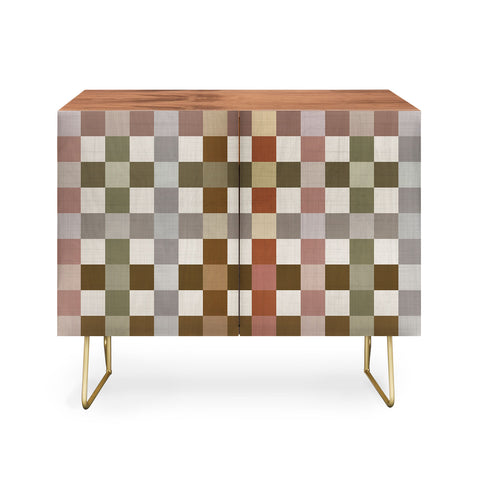 Ninola Design Multicolored Checker Natural Credenza