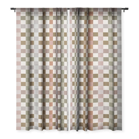 Ninola Design Multicolored Checker Natural Sheer Non Repeat