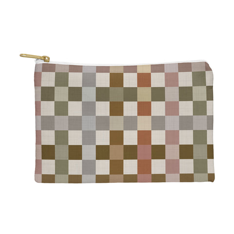 Ninola Design Multicolored Checker Natural Pouch